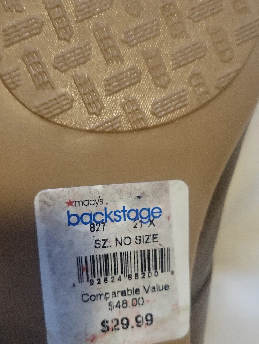 Size 7 Italian Shoemakers Brown Mary Jane Flats with Gold Logo - Picture 7 of 7